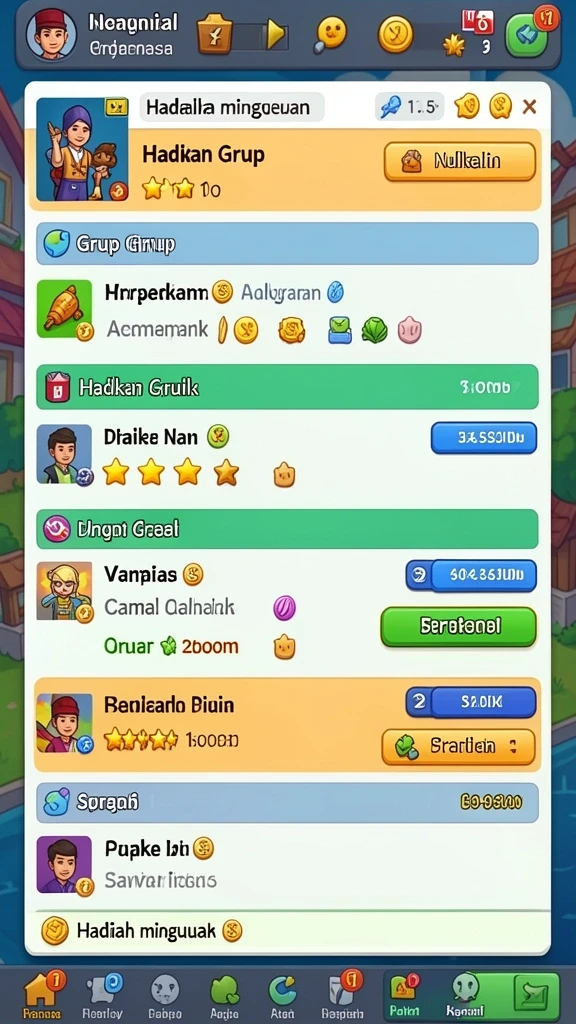 Tampilan awal game yang menarik dan interaktif.
