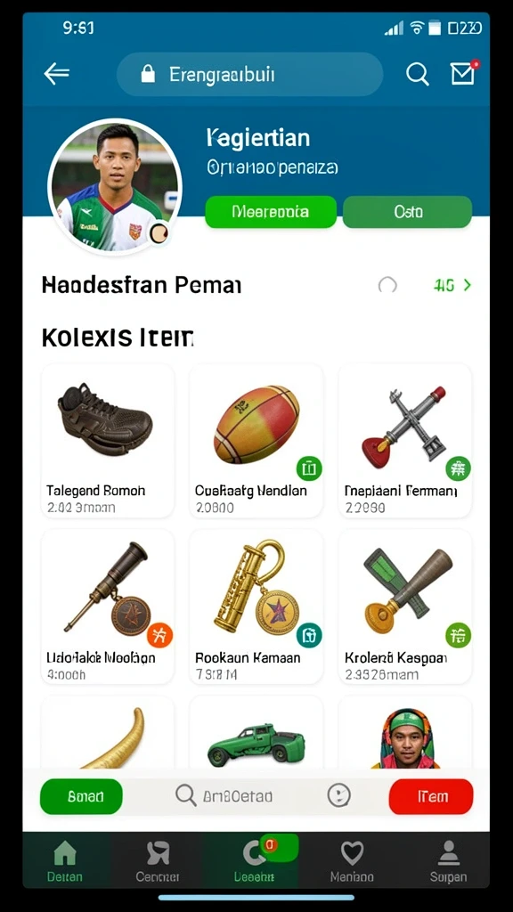 Leaderboard untuk melihat peringkat pemain lain.