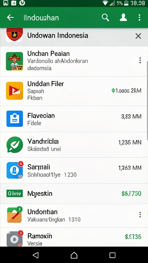Screenshot menunjukkan berbagai pilihan permainan yang tersedia.