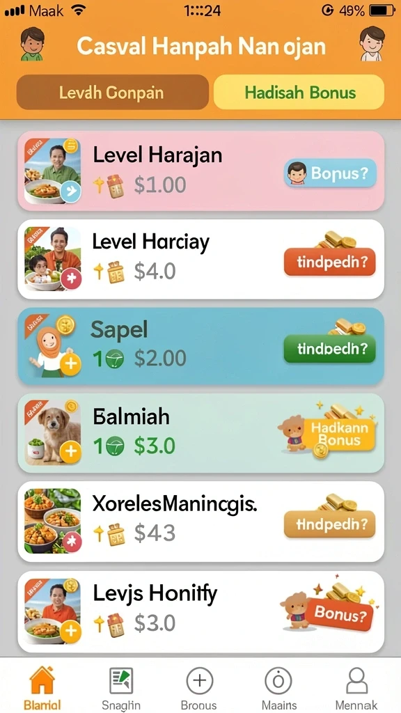 Tampilan awal yang menarik dan user-friendly.