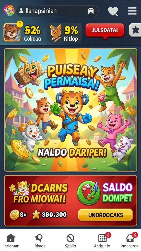 Pemandangan indah dari salah satu level.