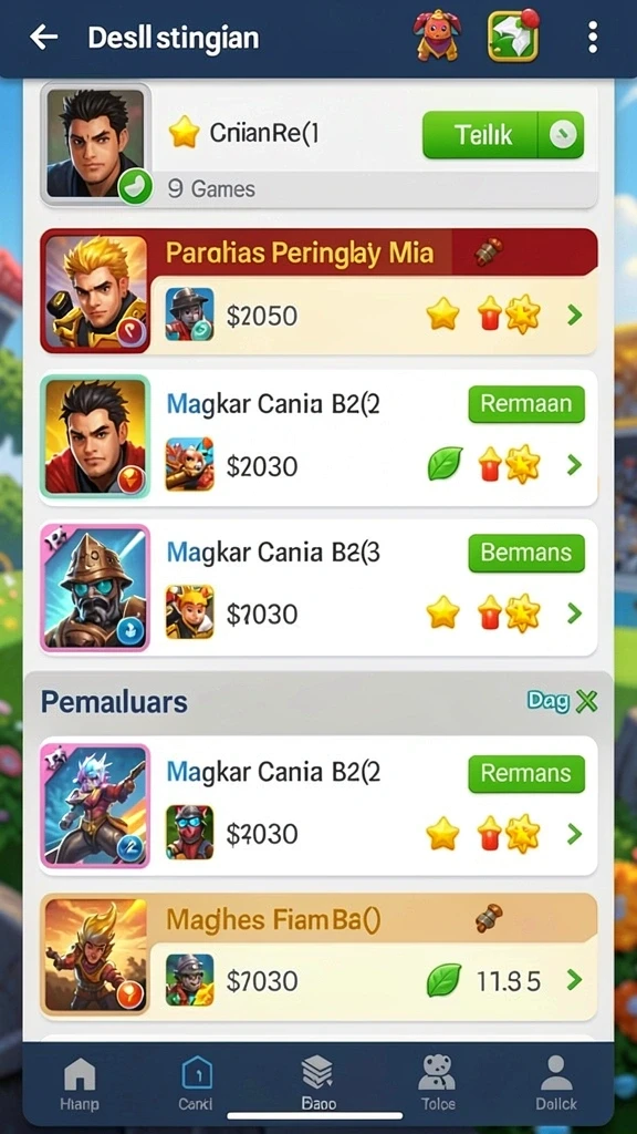 Mode permainan yang bervariasi dan menarik.