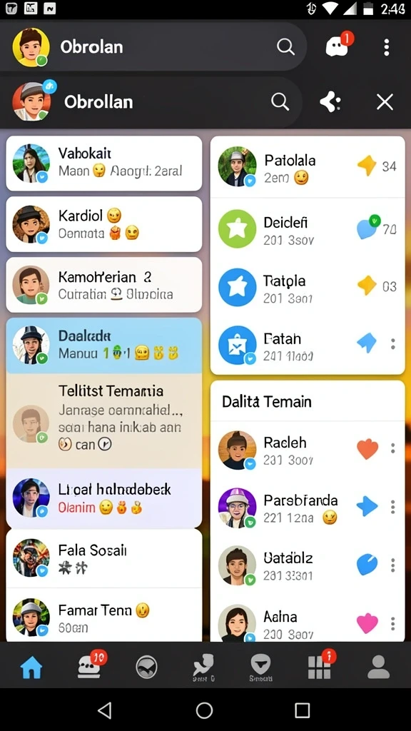 Fitur multiplayer yang memungkinkan interaksi sosial.