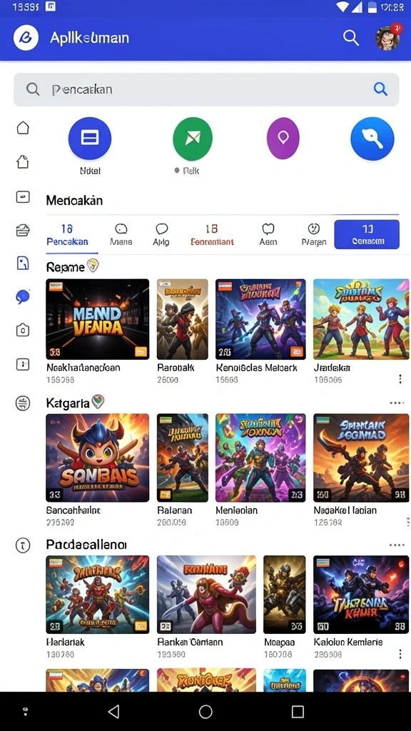 Berbagai mode permainan yang bisa dipilih sesuai keinginan.