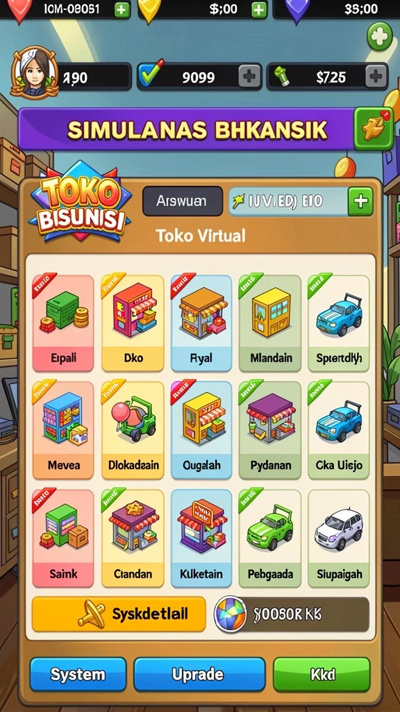 Menu pembelian dalam aplikasi yang praktis.