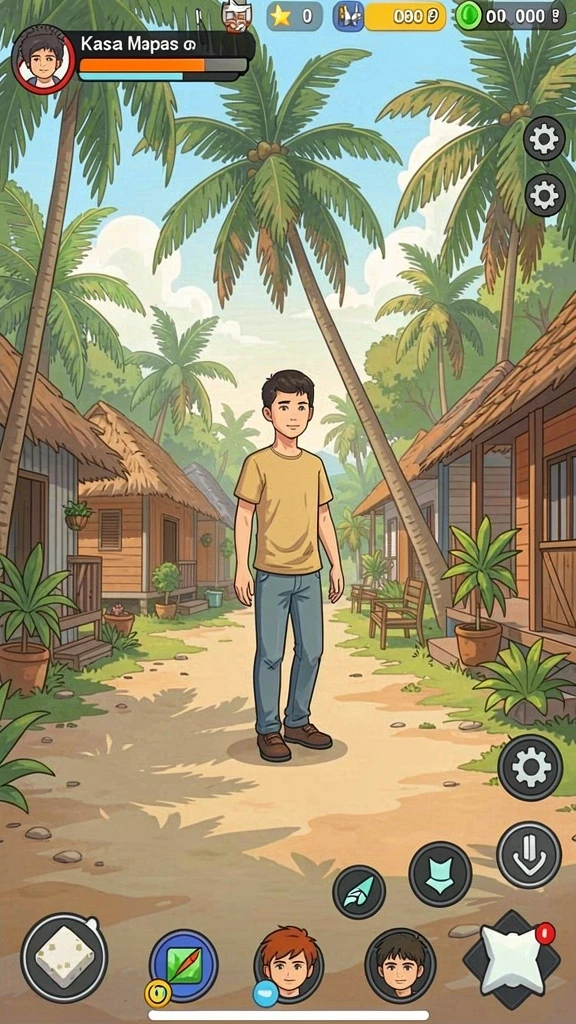 Antarmuka permainan yang menarik dan interaktif.