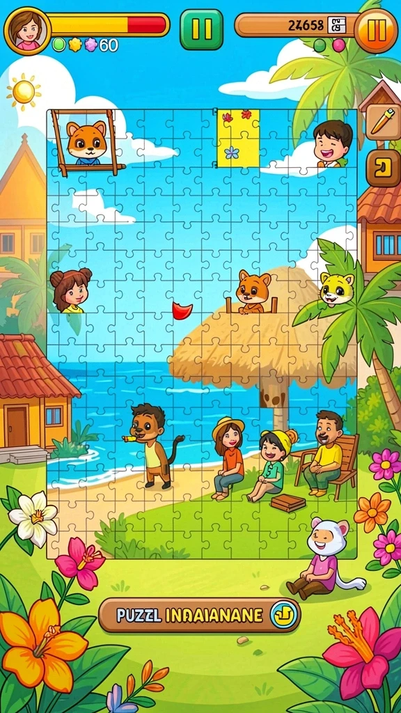 Screenshot memberikan gambaran tentang berbagai pilihan permainan yang ditawarkan.