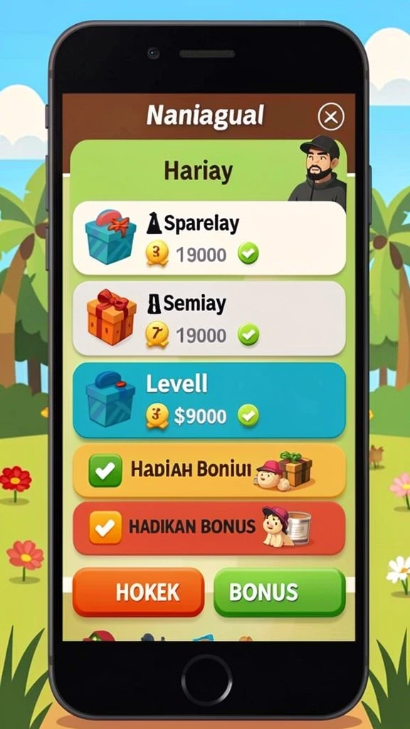 Karakter-karakter unik yang dapat Anda pilih dan tingkatkan.