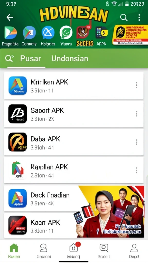 Koleksi karakter yang bisa dikustomisasi sesuai keinginan.